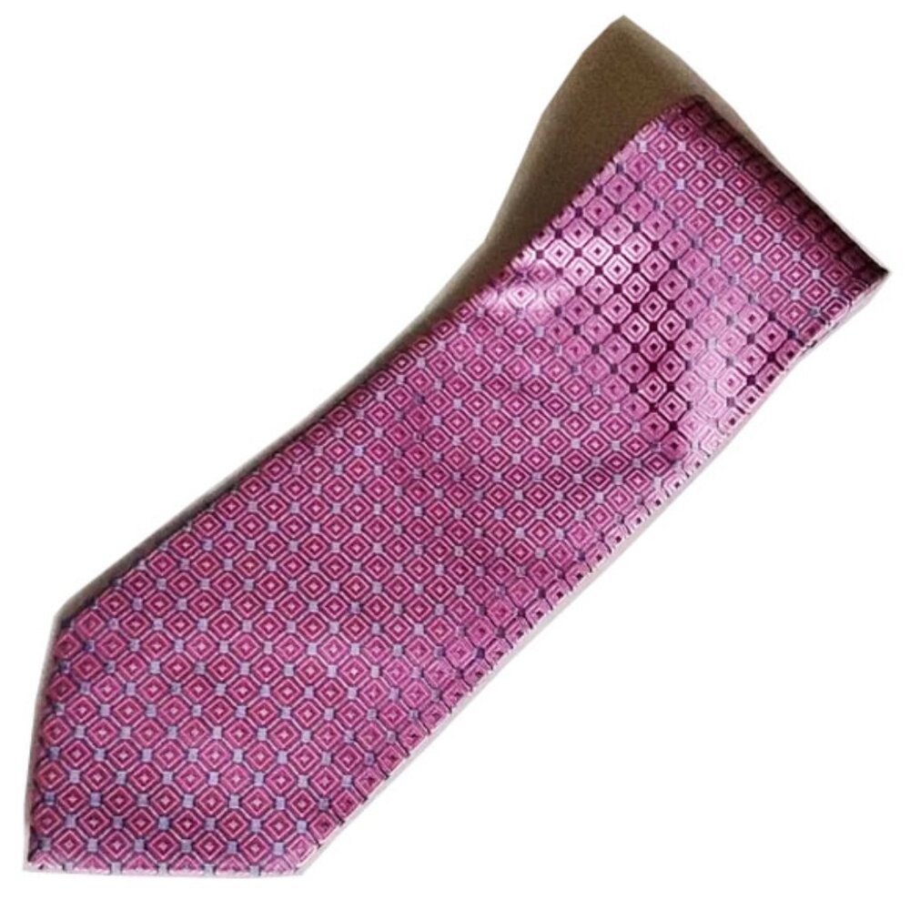 NWOT Chauvet France Silk Tie 58" Rose Blue-gray
